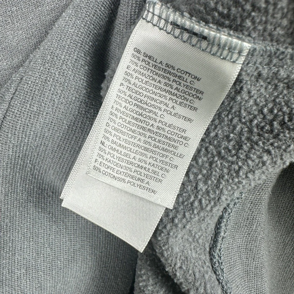 The North Face Crewneck‎ Sweatshirt Mens Large Gray Black Logo Pullover Fleece